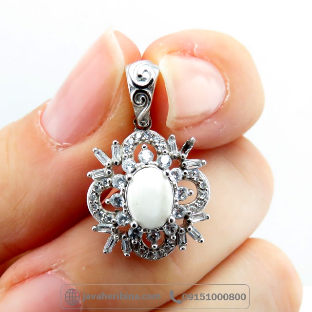 گردنبند خرمهره زنانه رودیوم خاص _کد:34881