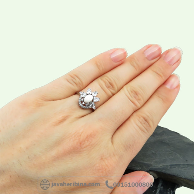 انگشتر خرمهره زنانه رودیوم خاص _کد:34883