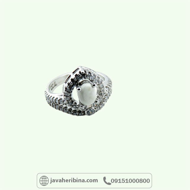 انگشتر خرمهره زنانه رودیوم شیک _کد:34884