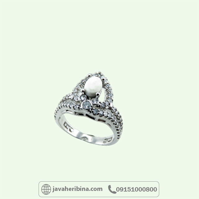 انگشتر خرمهره زنانه رودیوم شیک _کد:34884