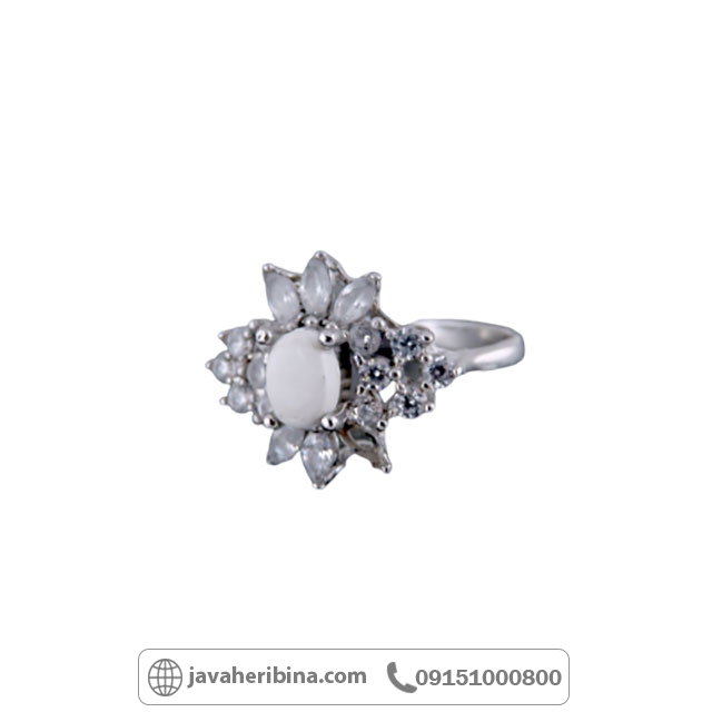 انگشتر خرمهره زنانه رودیوم _کد:34885