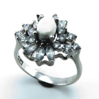 انگشتر خرمهره زنانه رودیوم 