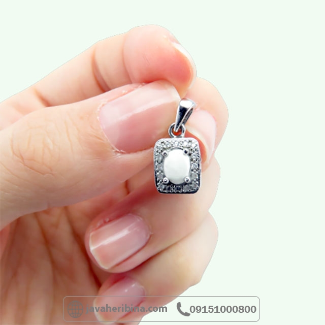 گردنبند خرمهره زنانه رودیوم ظریف و زیبا _کد:34887