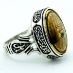 نقره مردانه با حکاکی عین علی _کد:34907