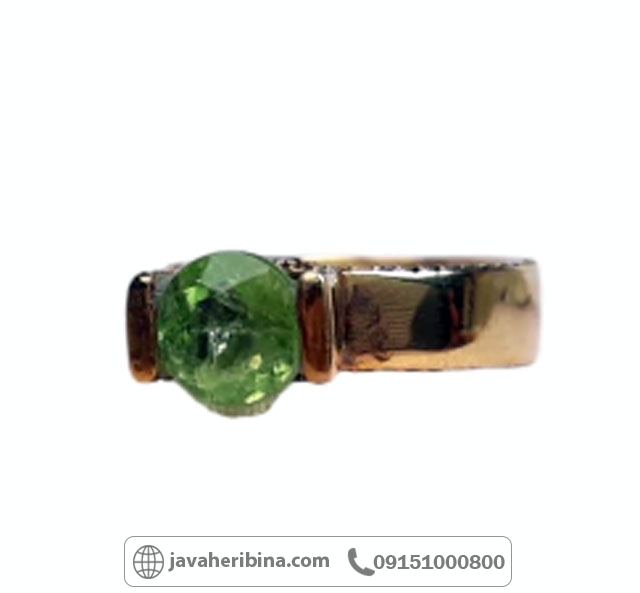 انگشتر زبرجد نقره با آبکاری رودیوم خوشرنگ _کد:34913