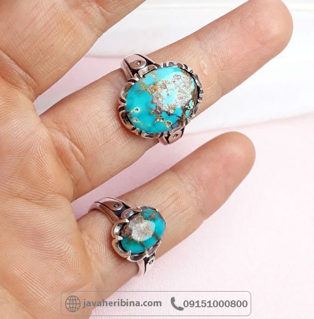 انگشتر فیروزه نیشابوری زنانه و مردانه زیبا _کد:34915