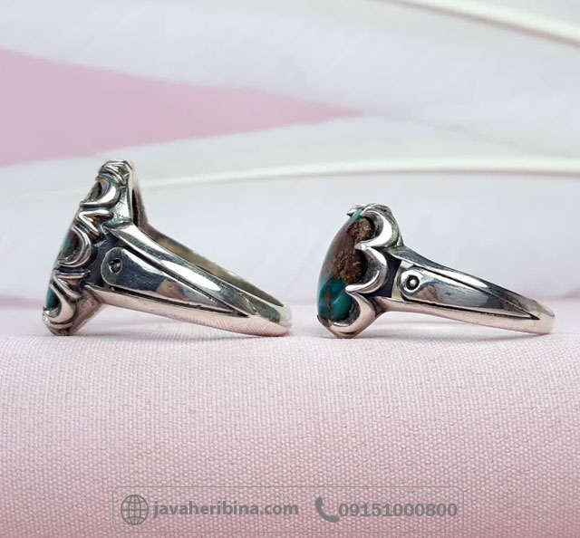 انگشتر فیروزه نیشابوری زنانه و مردانه زیبا _کد:34915
