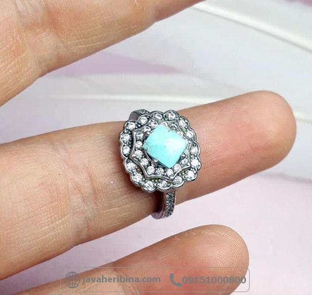 انگشتر فیروزه نیشابوری عجمی زیبا _کد:34917