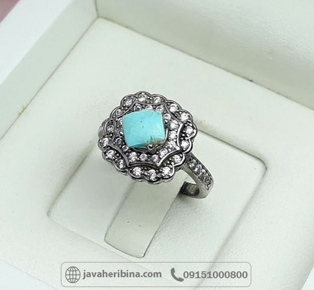 انگشتر فیروزه نیشابوری عجمی زیبا _کد:34917