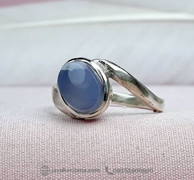انگشتر عقیق یمنی کبود زنانه زیبا _کد:34922