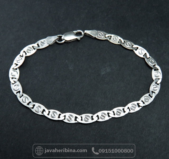 دستبند نقره ایتالیایی مردانه فاخر و شیک _کد:34932 دستبند نقره ایتالیایی مردانه فاخر و شیک _کد:34932