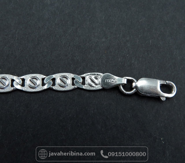 دستبند نقره ایتالیایی مردانه فاخر و شیک _کد:34932 دستبند نقره ایتالیایی مردانه فاخر و شیک _کد:34932