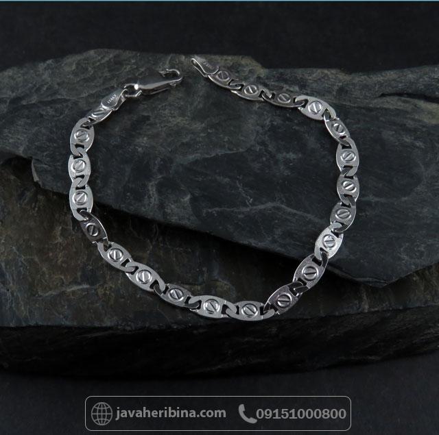 دستبند نقره ایتالیایی مردانه فاخر و شیک _کد:34932 دستبند نقره ایتالیایی مردانه فاخر و شیک _کد:34932