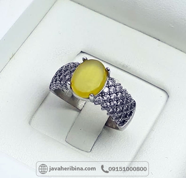 انگشتر عقیق شرف الشمس زنانه رودیوم شیک _کد:34949 انگشتر عقیق شرف الشمس زنانه رودیوم شیک _کد:34949