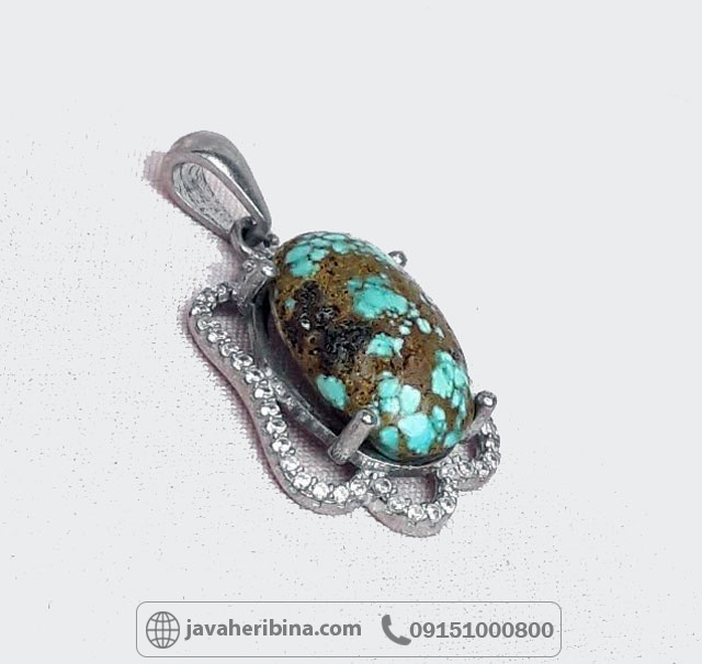 گردنبند فیروزه نیشابوری شجری زیبا _کد:34950 گردنبند فیروزه نیشابوری شجری زیبا _کد:34950