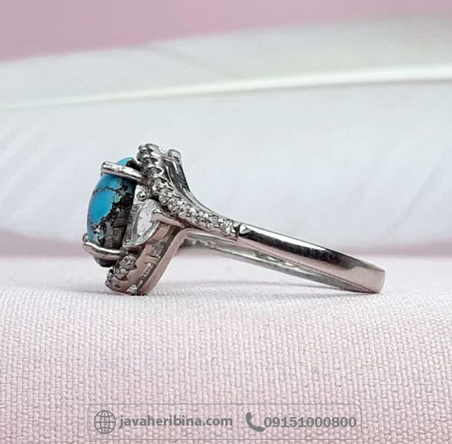 انگشتر فیروزه زنانه با حکاکی رب لاتذرنی فردا...جهت فرزنددار شدن _کد:34955 انگشتر فیروزه زنانه با حکاکی رب لاتذرنی فردا...جهت فرزنددار شدن _کد:34955