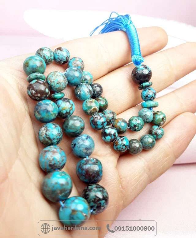 تسبیح فیروزه نیشابوری 33 دانه درشت _کد:34958 تسبیح فیروزه نیشابوری 33 دانه درشت _کد:34958