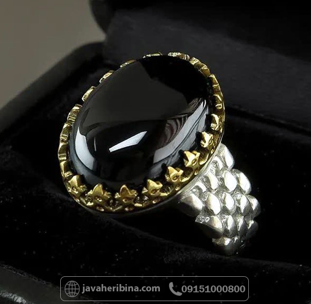 انگشتر عقیق سیاه (اونیکس) نقره مردانه رولکسی _کد:34959 انگشتر عقیق سیاه (اونیکس) نقره مردانه رولکسی _کد:34959