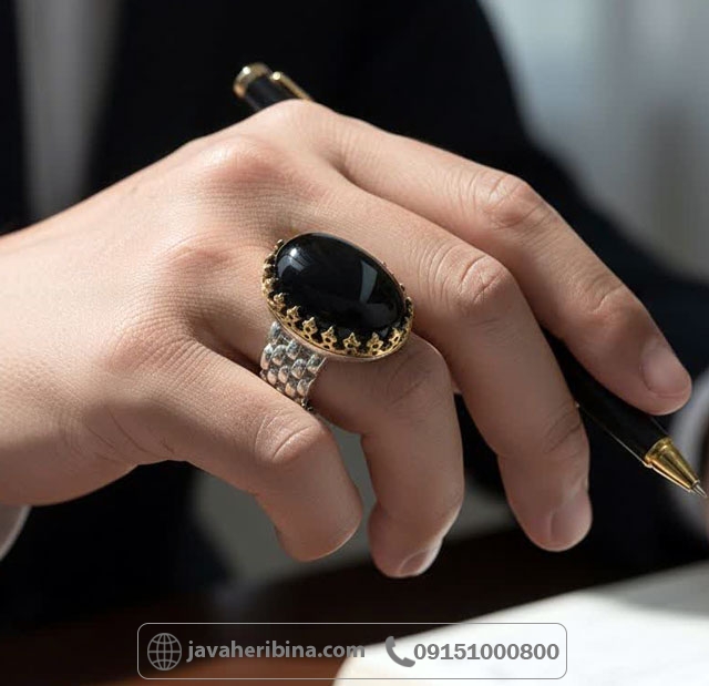 انگشتر عقیق سیاه (اونیکس) نقره مردانه رولکسی _کد:34959 انگشتر عقیق سیاه (اونیکس) نقره مردانه رولکسی _کد:34959