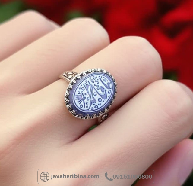 انگشتر عقیق کبود ست مردانه و زنانه با حکاکی _کد:34962 انگشتر عقیق کبود ست مردانه و زنانه با حکاکی _کد:34962