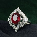 انگشتر یاقوت سرخ نقره زنانه بسیار زیبا _کد:34973