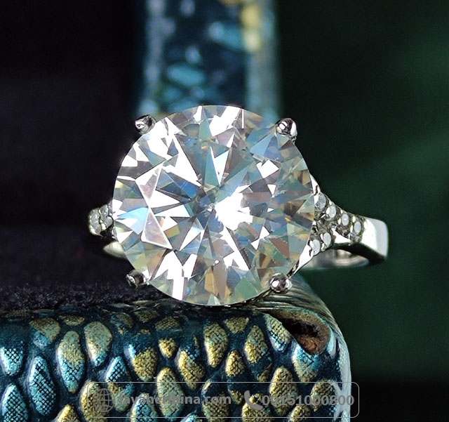 انگشتر الماس موزونایت سفید زنانه زیبا _کد:34975