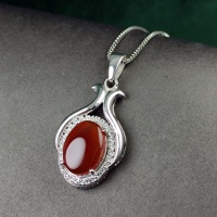 گردنبند عقیق یمنی سرخ زنانه بدون زنجیر 