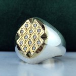 نقره مردانه با 12 قطعه برلیان _کد:34986