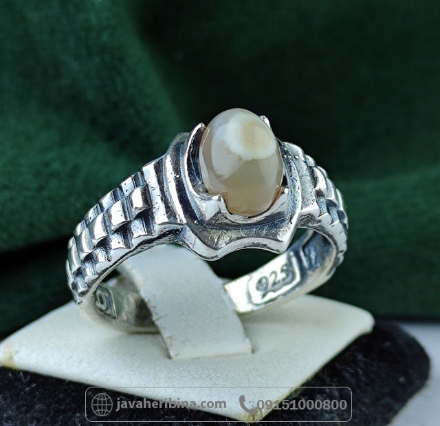 انگشتر عقیق باباقوری مردانه رولکسی _کد:34988