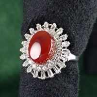 انگشتر عقیق یمنی سرخ زنانه زیبا 