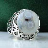 انگشتر عقیق باباقوری دو چشم بسیار خاص وزیبا 