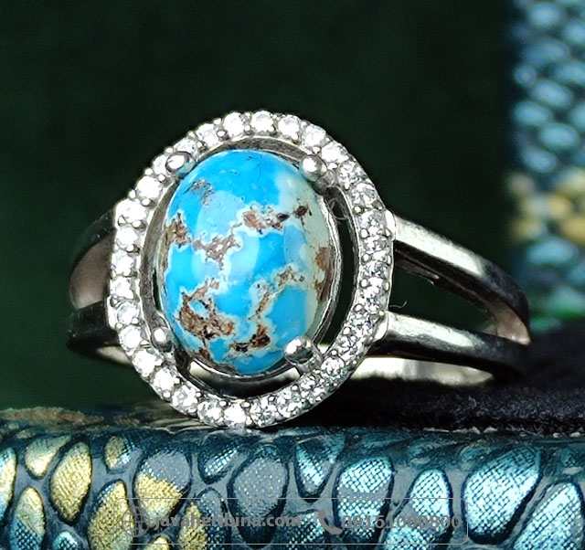 انگشتر فیروزه نیشابوری با حکاکی رب لاتذرنی فردا...جهت فرزند دار شدن _کد:35010