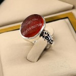 سرخ با حکاکی و من یتق الله همراه با حرز و تربت _کد:35019 سرخ با حکاکی و من یتق الله همراه با حرز و تربت _کد:35019