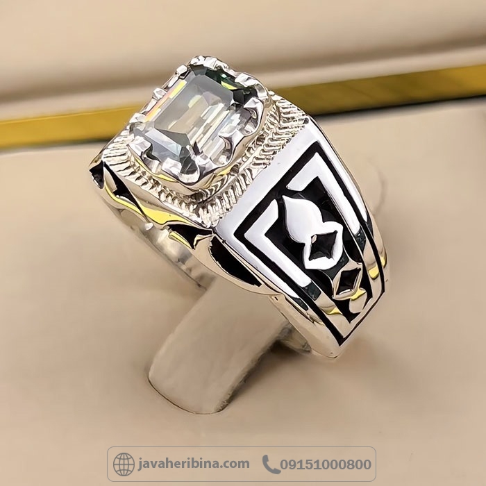انگشتر الماس روسی (موزانایت) دست ساز و فاخر _کد:35032