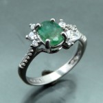 النگو زمرد نقره زنانه بسیار زیبا _کد:35042