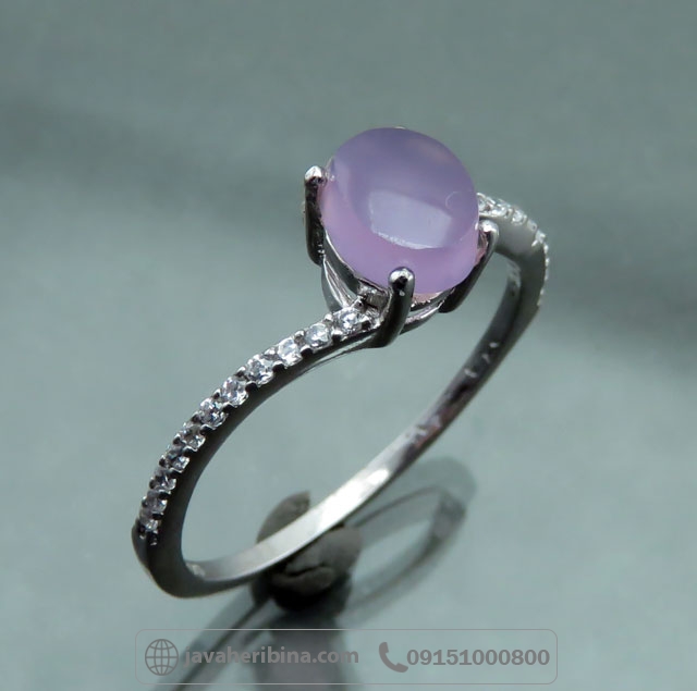 انگشتر عقیق یمنی سوسنی نقره بسیار ظریف _کد:35046