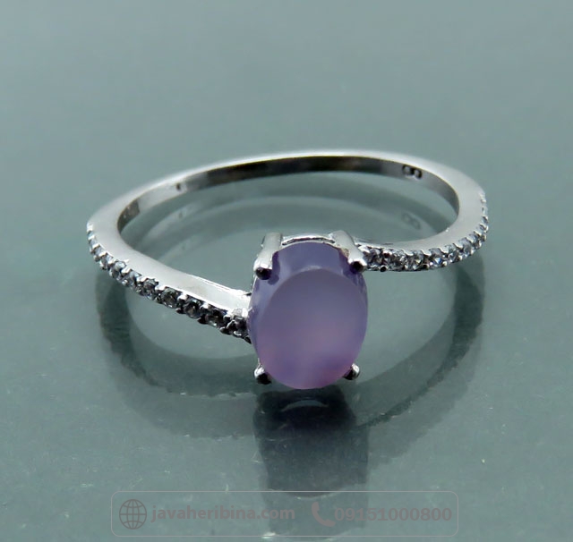 انگشتر عقیق یمنی سوسنی نقره بسیار ظریف _کد:35046