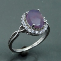 انگشتر عقیق یمنی سوسنی نقره زنانه _کد:35050