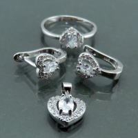 سرویس نقره طرح قلب رودیوم _کد:35056