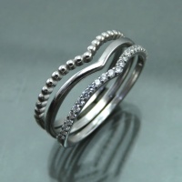 انگشتر نقره رودیوم مینیمال زنانه _کد:35059