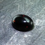 نگین انگشتر اوپال سیاه با طیف نوری هفت رنگ _کد:35071