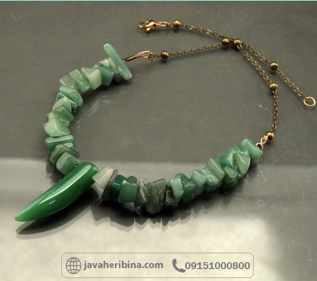 سینه ریز یشم زیبا و خوش رنگ با تراش خاص _کد:35072