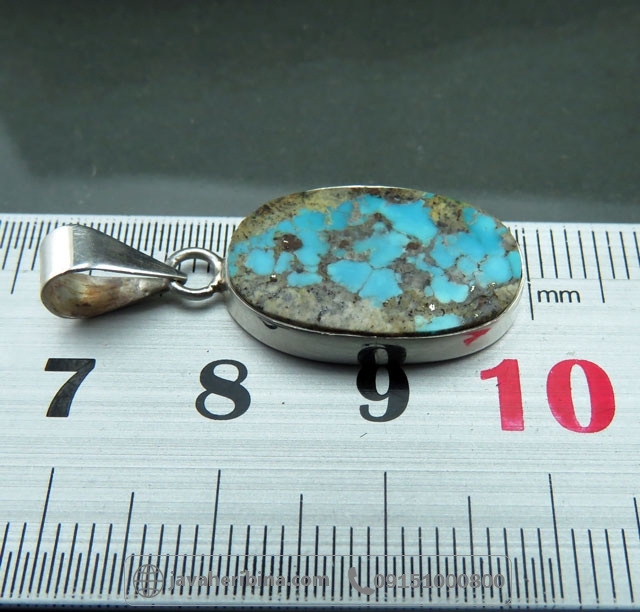 گردنبند فیروزه نیشابوری خوش رنگ و زیبا _کد:35073