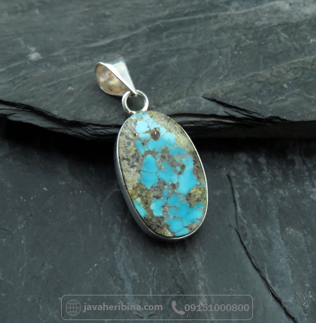 گردنبند فیروزه نیشابوری خوش رنگ و زیبا _کد:35073