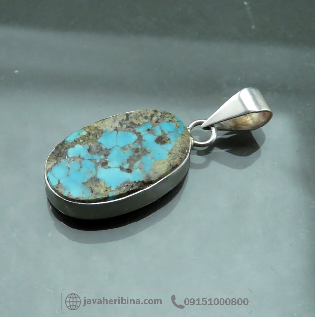 گردنبند فیروزه نیشابوری خوش رنگ و زیبا _کد:35073