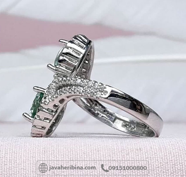 انگشتر الماس روسی (موزانایت) بسیار شیک و زیبا _کد:35085