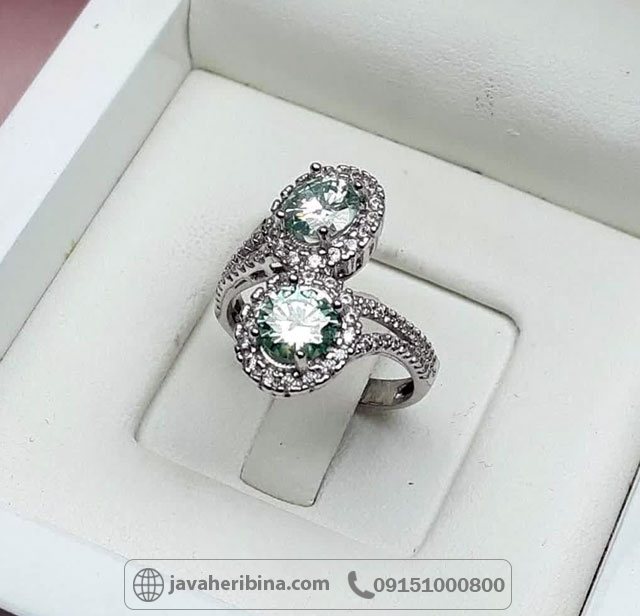 انگشتر الماس روسی (موزانایت) بسیار شیک و زیبا _کد:35085