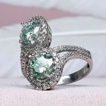 انگشتر الماس روسی (موزانایت) بسیار شیک و زیبا _کد:۳۵۰۸۵