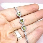 دستبند زبرجد نقره زنانه _کد:۳۵۰۸۷