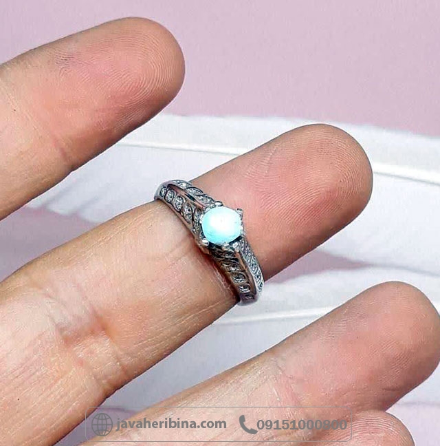 انگشتر فیروزه نیشابوری ظریف و زیبا _کد:35091